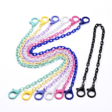 Personalized ABS Plastic Cable Chain Necklaces NJEW-JN02849