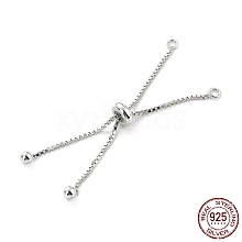 925 Sterling Silver Box Chain with Stop Beads and Loops STER-Z001-110S
