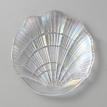 Shell Shape Glass Jewelry Plate AJEW-WH0513-01A