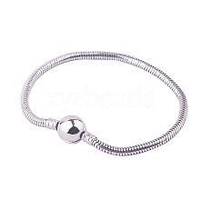 304 Stainless Steel European Style Bracelets for Jewelry Making STAS-PH0006-01A