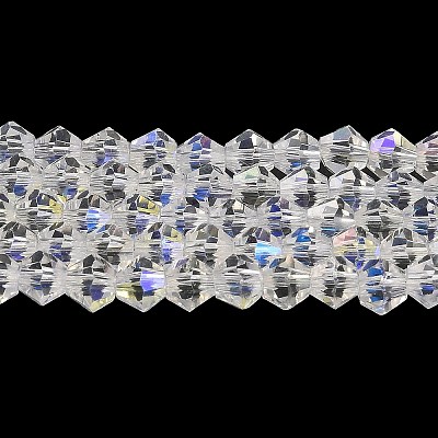 Transparent Electroplate Glass Beads Strands LS-EGLA-A039-T6mm-L13-1