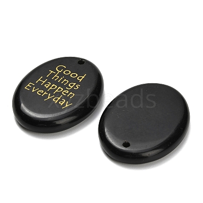 Natural Obsidian Pendants G-K353-06D-1