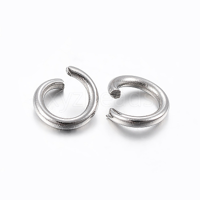 Non-Tarnish 304 Stainless Steel Open Jump Rings X-STAS-H437-4x0.8mm-1