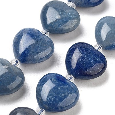 Dyed & Heated Natural Blue Aventurine Beads Strands G-C150-A23-01-1