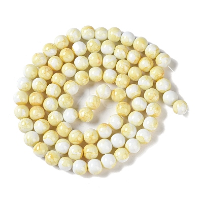 Baking Paint Glass Bead Strands GLAA-H031-01C-03-1