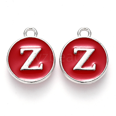 Platinum Plated Alloy Enamel Charms LS-ENAM-S118-03Z-P-1