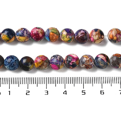 Natural Imperial Jasper Beads Strands G-I122-8mm-28-1