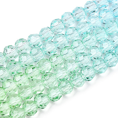 Transparent Glass Beads Strands X-GLAA-E036-07R-1