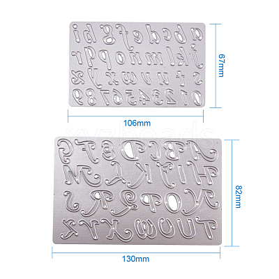 Letter and Number Frame Metal Cutting Dies Stencils DIY-PH0019-28-1