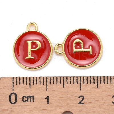 Golden Plated Alloy Enamel Charms ENAM-S118-03P-1