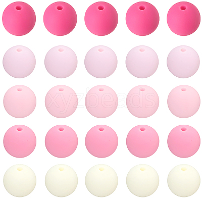 Rubberized Style Imitated Silicone Acrylic Beads MACR-PA0001-06A-01-1