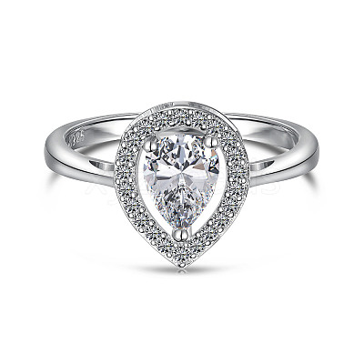 925 Sterling Silver Micro Pave Cubic Zirconia Finger Rings FS-WGBB1F3-03-1
