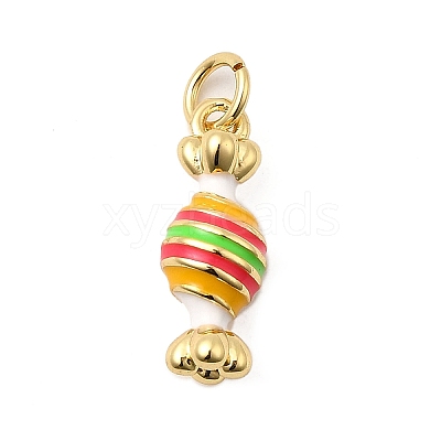 Brass Enamel Pendants KK-A268-27G-1