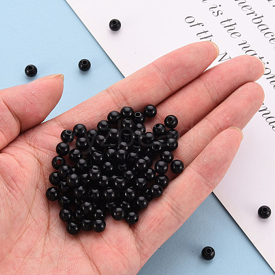 Opaque Acrylic Beads X-MACR-S370-C6mm-S002-1