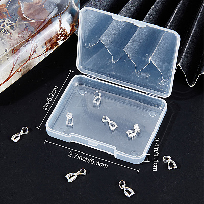 10Pcs 925 Sterling Silver Ice Pick Pinch Bails STER-BBC0001-29B-1