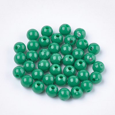 Opaque Plastic Beads KY-T005-6mm-611-1