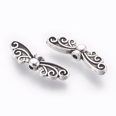 Tibetan Style Alloy Beads TIBEB-1331-AS-LF-1