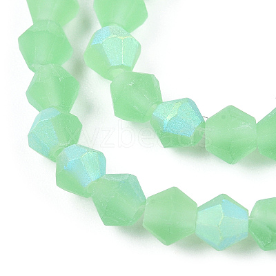Imitate Austrian Crystal Bicone Frosted Glass Beads Strands LS-EGLA-A039-T6mm-MB24-1