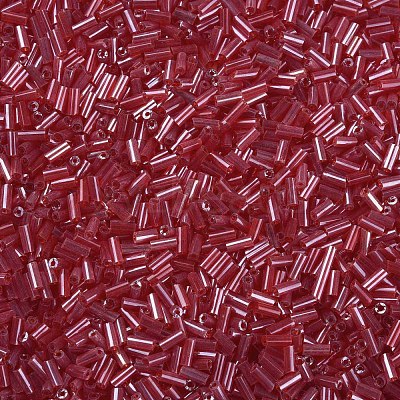 Transparent Colours Luster Glass Bugle Beads SEED-N005-001-A06-1