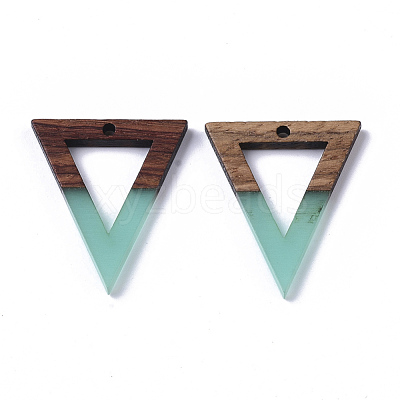 Resin & Walnut Wood Pendants X-RESI-S358-56C-1
