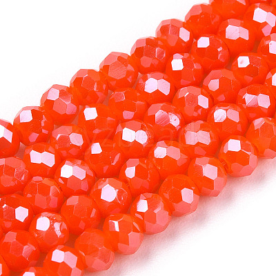 Electroplate Glass Beads Strands EGLA-A034-P2mm-A27-1