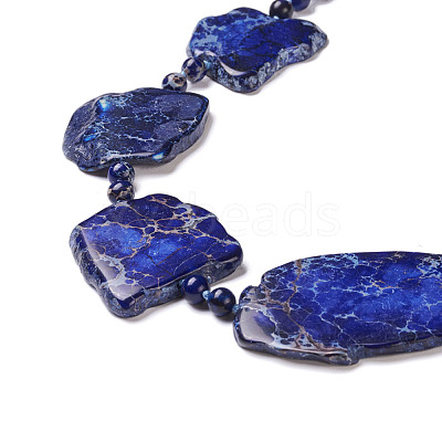 Natural Regalite/Imperial Jasper/Sea Sediment Jasper Beaded Necklaces BJEW-L171-02A-1