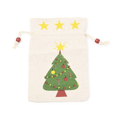 Christmas Theme Cotton Fabric Cloth Bag LS-ABAG-H104-A01-1
