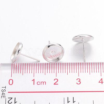 Brass Stud Earring Settings IFIN-Q006-S-1