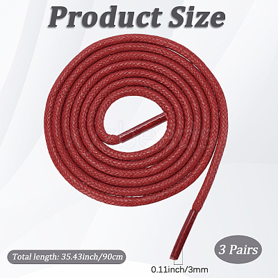 Round Waxed Cord Shoelace String OCOR-WH20007-225B-03-1