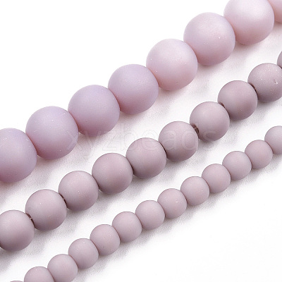 Opaque Glass Beads Strands GLAA-T032-P8mm-MD07-1