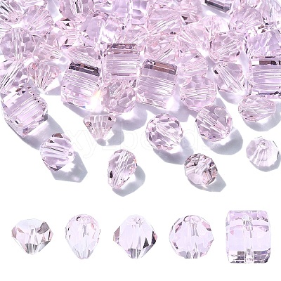 50Pcs 5 Styles Imitation Austrian Crystal Beads FIND-YW0004-71C-1