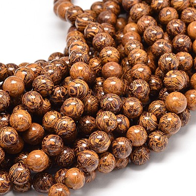 Natural Elephant Skin Jasper/Miriam Stone/Calligraphy Stone Bead Strands X-G-P075-20-10mm-1