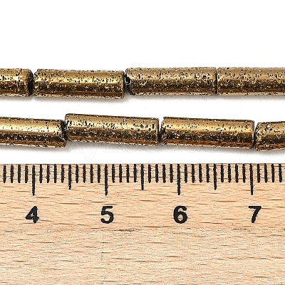 Electroplated Natural Lava Rock Beads Strands G-K388-03B-02-1