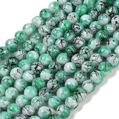 Drawbench & Baking Paint Glass Beads Strands GLAA-S176-06-1
