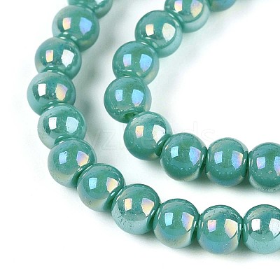 Electroplate Opaque Glass Beads Strands GLAA-T032-P4mm-AB12A-1