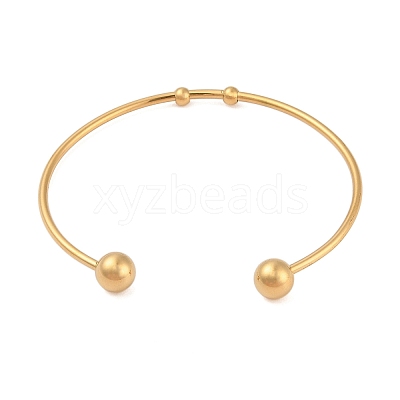 Fashion 304 Stainless Steel Cuff Bangles Torque Bangles BJEW-H473-01M-1