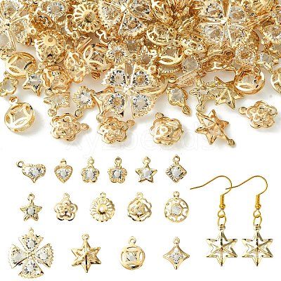 150Pcs 15 Styles Rack Plating Iron Pendants IFIN-YW0003-54-1