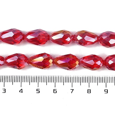Transparent Electroplate Glass Beads Strands EGLA-N013-T10mm-B12-1