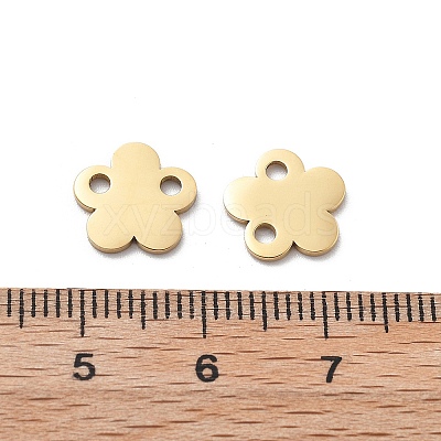 304 Stainless Steel Laser Cut Flower Connector Charms STAS-M111-12G-01-1