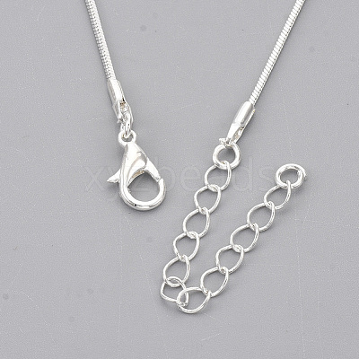 Brass Square Snake Chain Necklace Making MAK-T006-10A-S-1