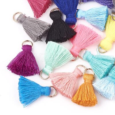 Polycotton(Polyester Cotton) Tassel Pendant Decorations FIND-S280-M-1