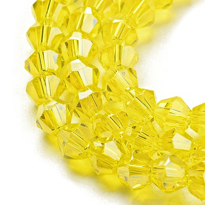 Transparent Electroplate Glass Beads Strands EGLA-A039-T4mm-A21-1