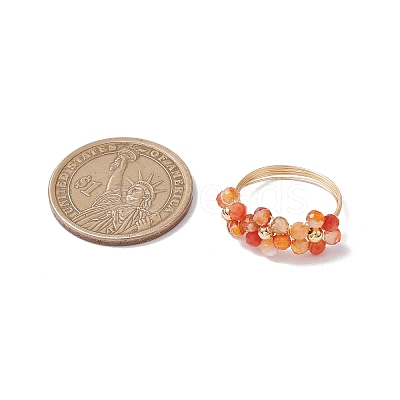 Natural Carnelian Finger Rings RJEW-TA00198-01-1