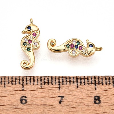 Brass Micro Pave Cubic Zirconia Pendants KK-N261-16G-1