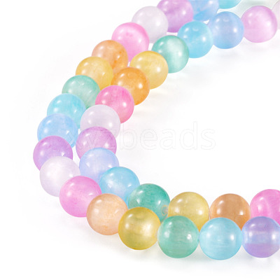 1 Strand Natural Selenite Dyed Beads Strands G-TA0002-89-1