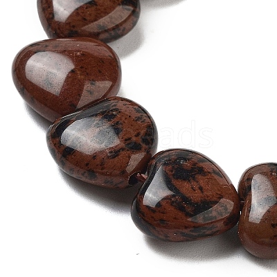 Natural Mahogany Obsidian Beads Strands G-B022-25C-1