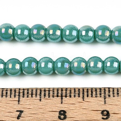 Electroplate Opaque Glass Beads Strands GLAA-T032-P4mm-AB12A-1
