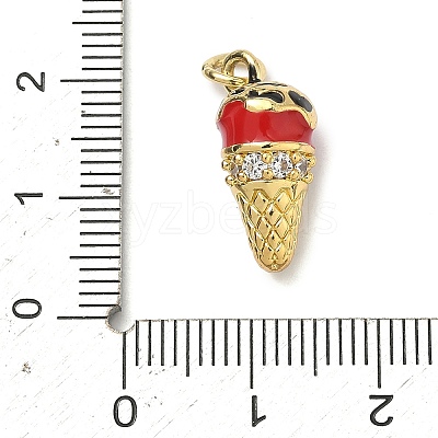 Brass Micro Pave Cubic Zirconia Pendants KK-H255-03G-01-1