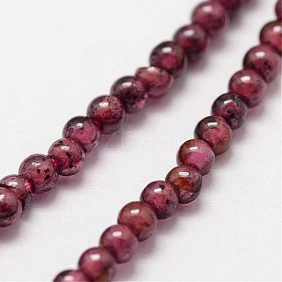Natural Garnet Beads Strands G-N0213-04-2mm-1