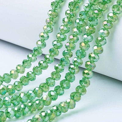 Electroplate Glass Beads Strands EGLA-A034-T4mm-B11-1